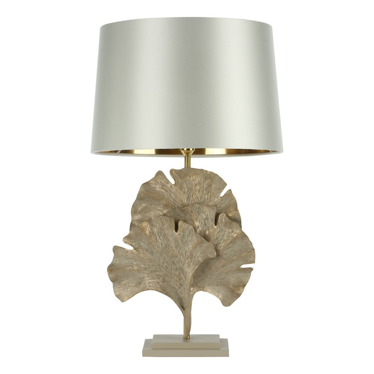 Gingko table lamp in cream / gold, base only